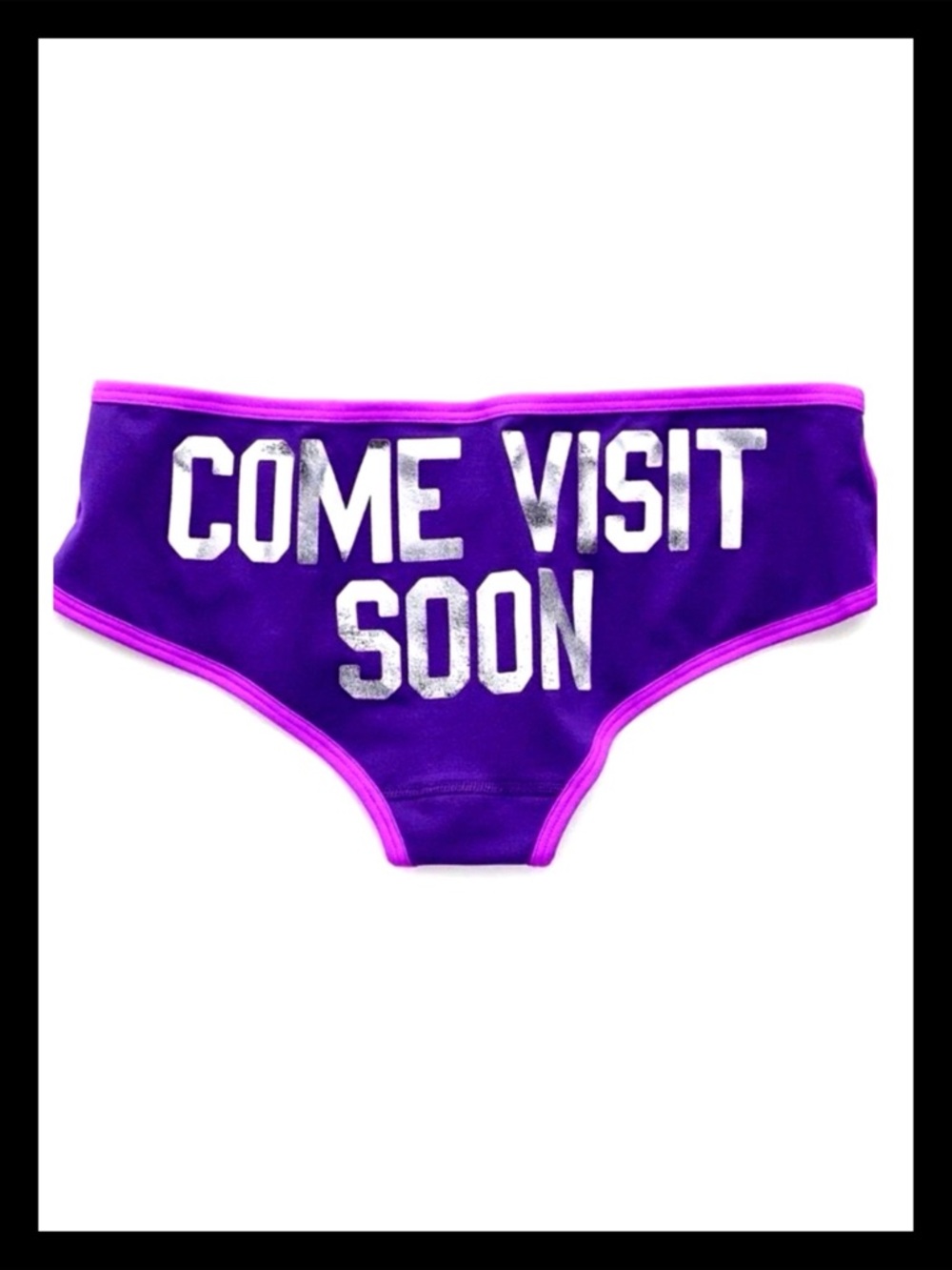 💕ⓅⒾⓃⓀ ⓋⓈ RARE/HTF “COME VISIT SOON” Extra Low Rise Hipster Panties ✨NWT💕